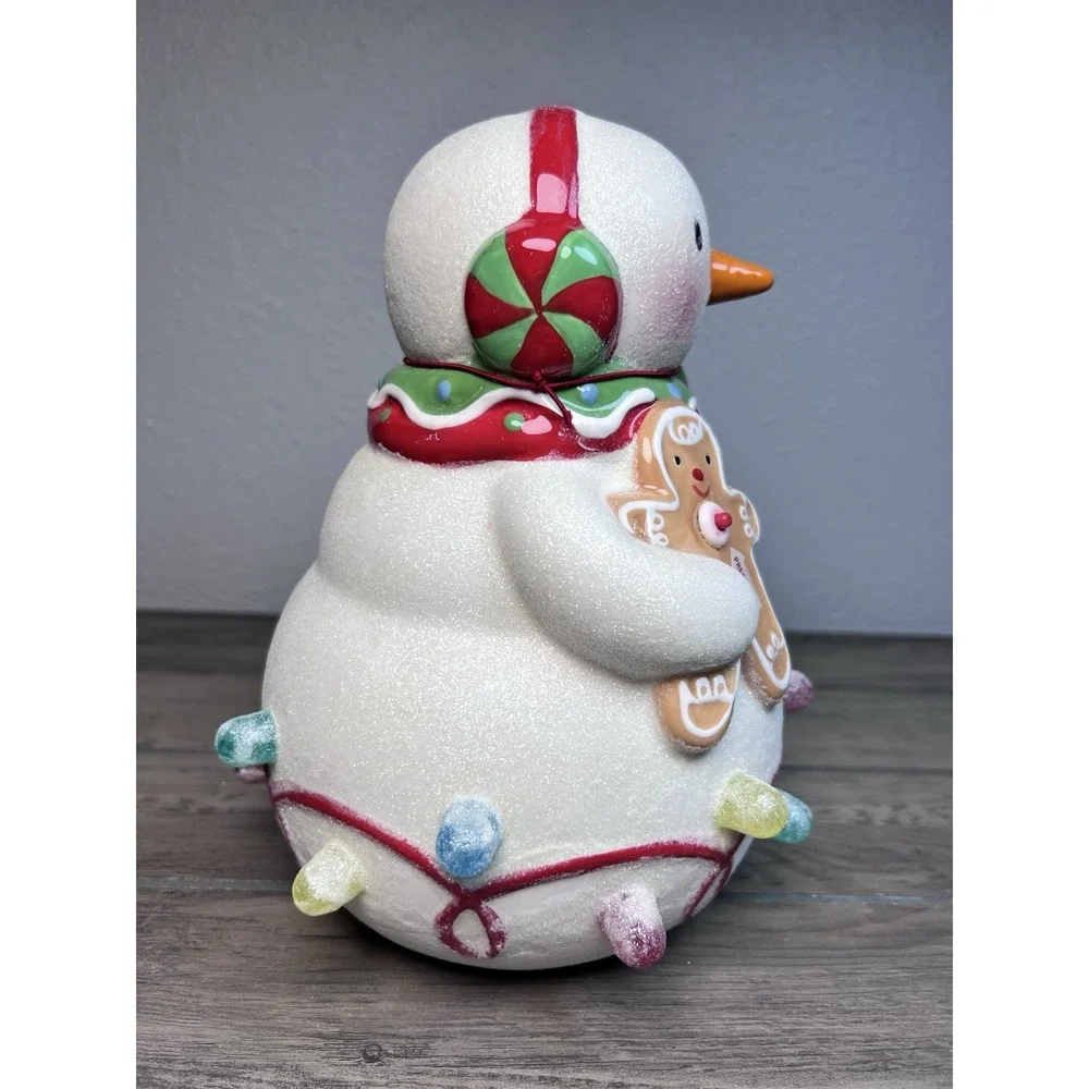 Hallmark 2010 Seasons Treatings Musical Snowman Light Up Gumdrop Gingerbread NWT